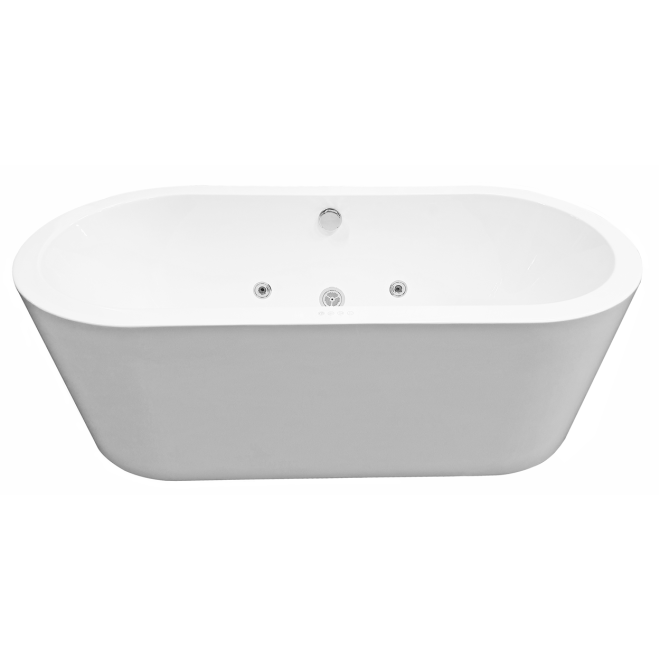 Wiesbaden Libero Vrijstaand Whirlpool Ligbad Acryl Glans Wit 170cm